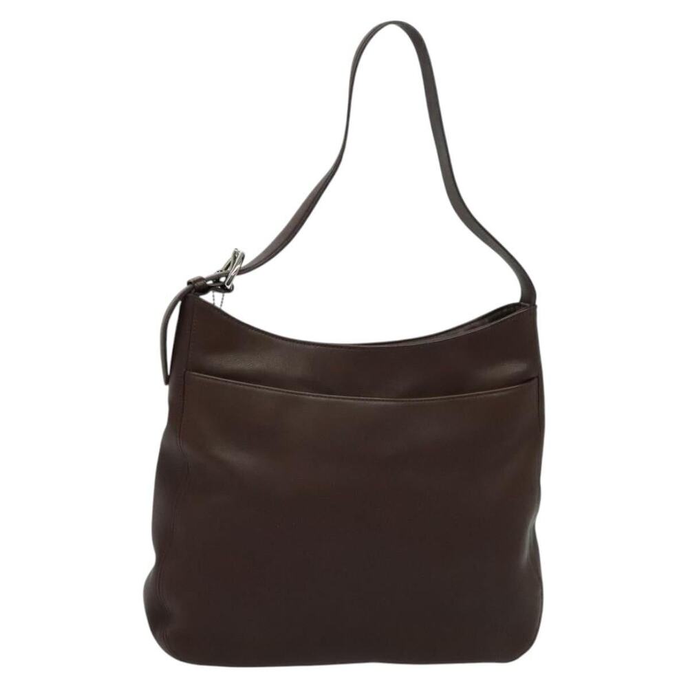 Coach Leather Shoulder Bag Brown